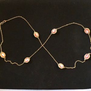 Gold & pink necklace